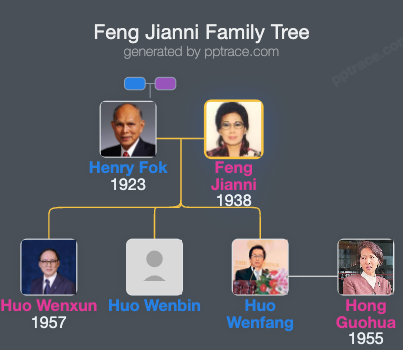 Feng Jianni family tree overview