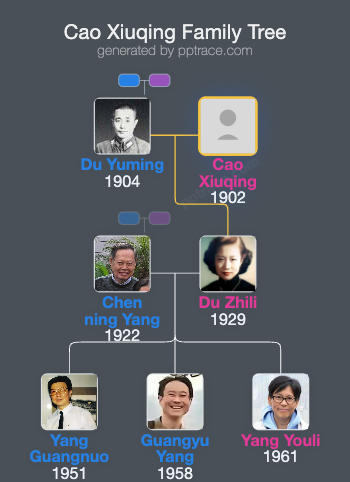 Cao Xiuqing family tree overview