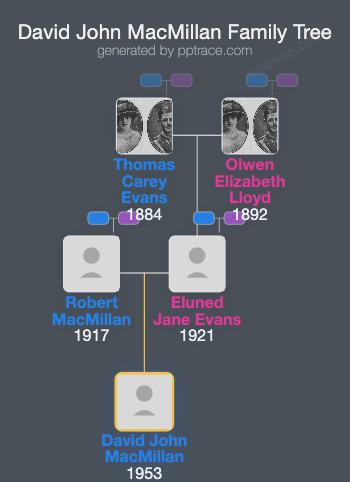 David John MacMillan family tree overview