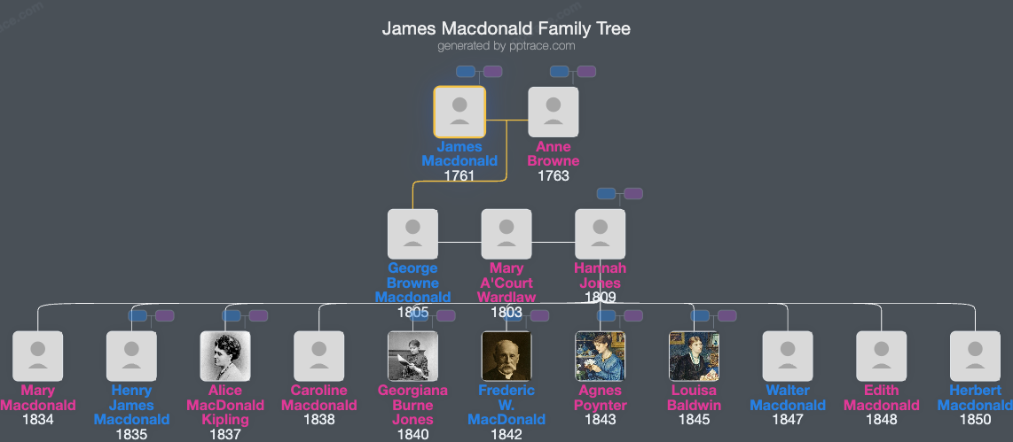 James Macdonald family tree overview
