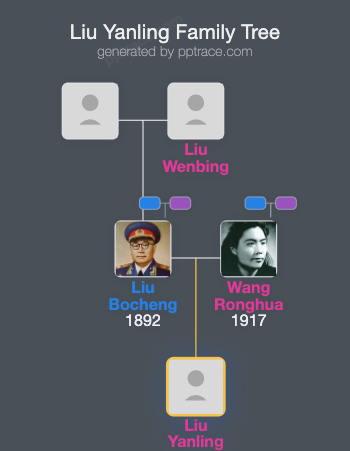 Liu Yanling family tree overview