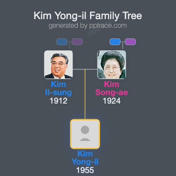 Kim Yong-il family tree overview