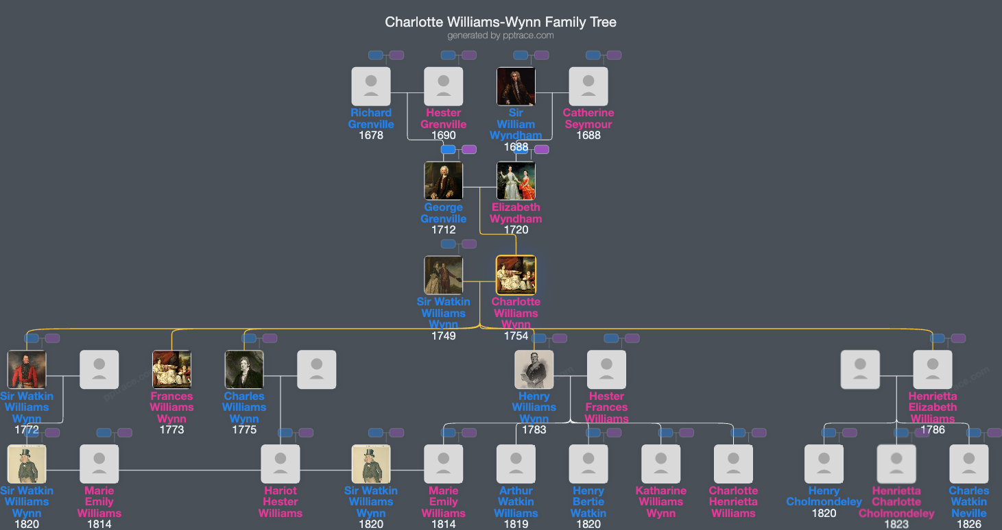 Charlotte Williams-Wynn family tree overview