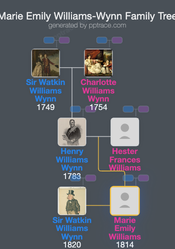 Marie Emily Williams-Wynn family tree overview