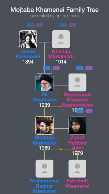 Mojtaba Khamenei family tree overview