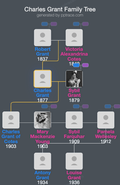 Charles Grant family tree overview