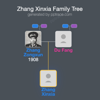 Zhang Xinxia family tree overview