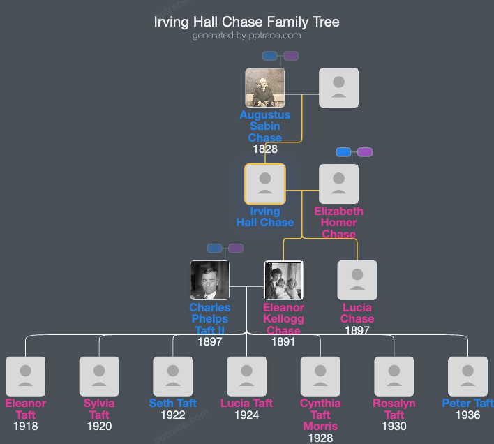Irving Hall Chase family tree overview