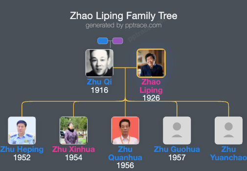 Zhao Liping family tree overview