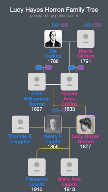 Lucy Hayes Herron family tree overview