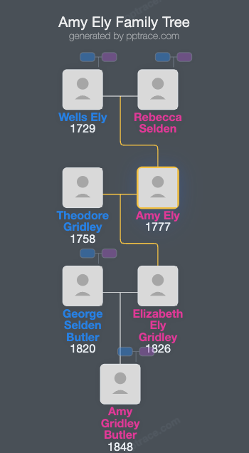 Amy Ely family tree overview