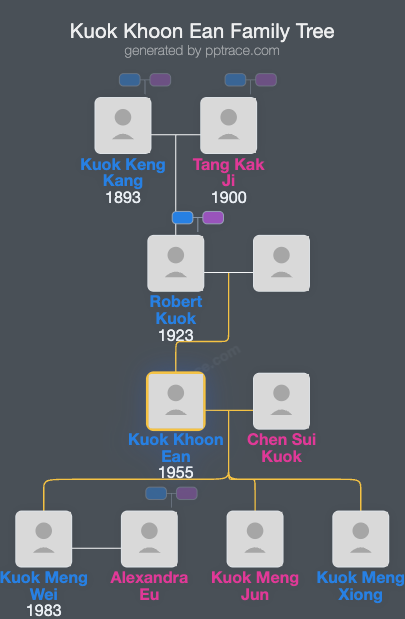 Kuok Khoon Ean family tree overview