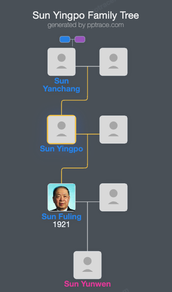 Sun Yingpo family tree overview