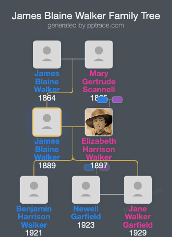 James Blaine Walker family tree overview