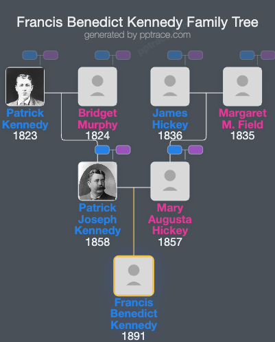 Francis Benedict Kennedy family tree overview