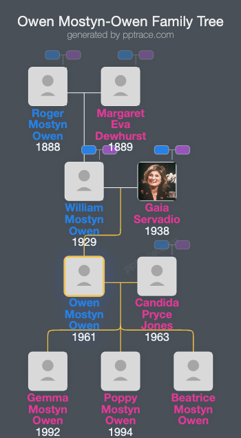 Owen Mostyn-Owen family tree overview