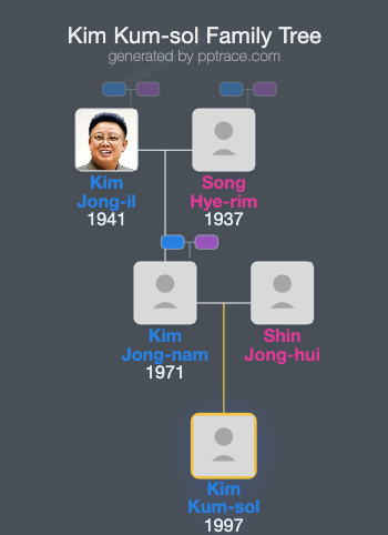 Kim Kum-sol family tree overview