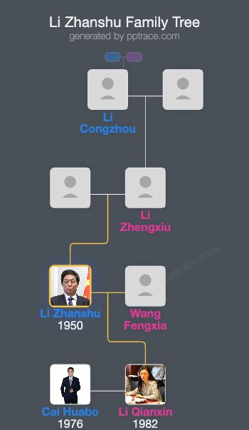 Li Zhanshu family tree overview