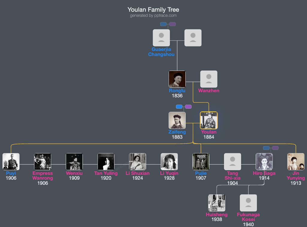 Youlan family tree overview