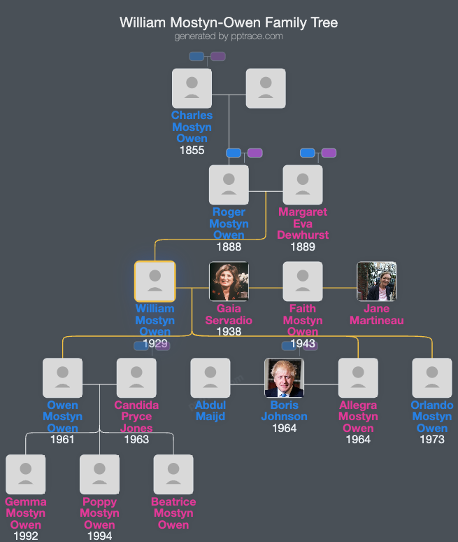 William Mostyn-Owen family tree overview