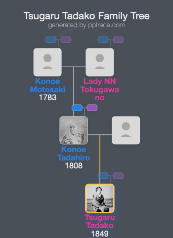 Tsugaru Tadako family tree overview