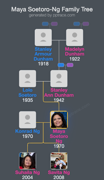 Maya Soetoro-Ng family tree overview