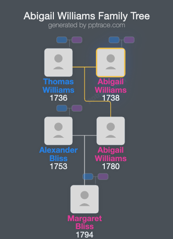 Abigail Williams family tree overview