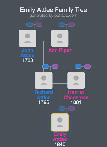 Emily Attlee family tree overview