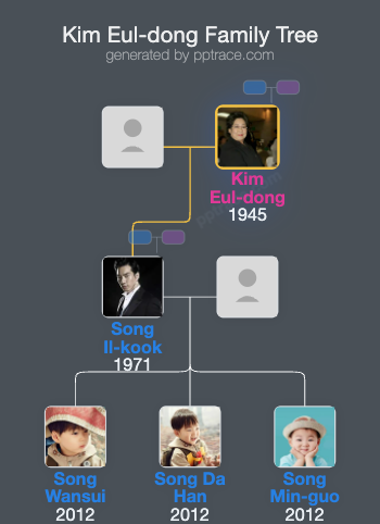 Kim Eul-dong family tree overview