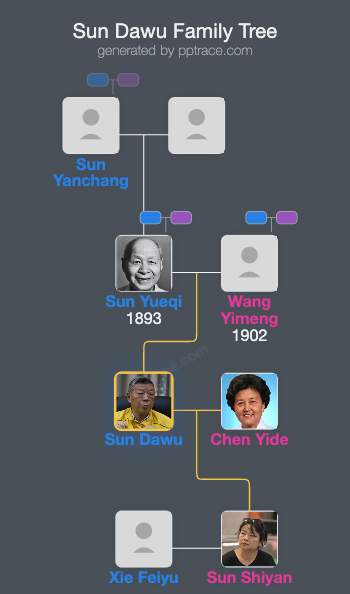 Sun Dawu family tree overview