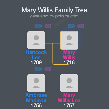 Mary Willis family tree overview