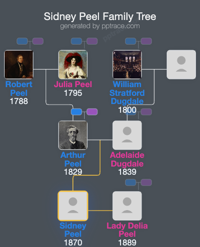 Sidney Peel family tree overview