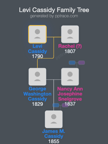 Levi Cassidy family tree overview