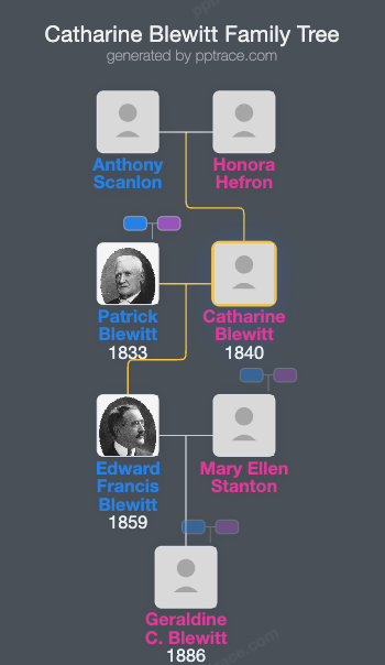 Catharine Blewitt family tree overview
