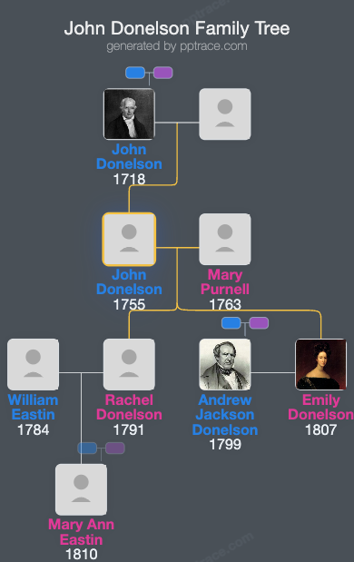 John Donelson family tree overview