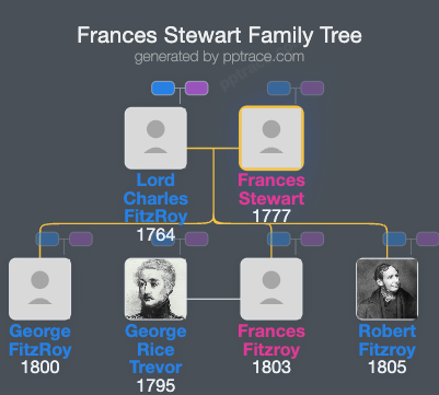 Frances Stewart family tree overview