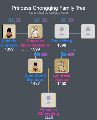 Princess Chongqing family tree overview