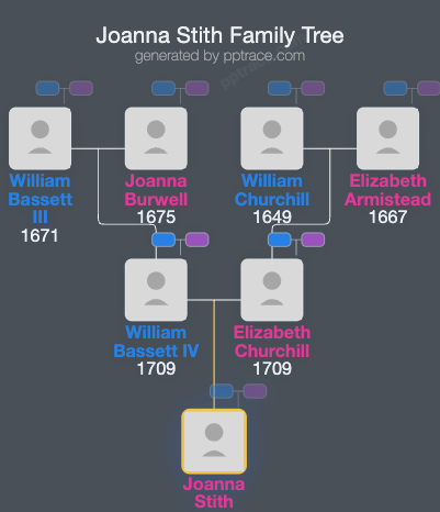Joanna Stith family tree overview