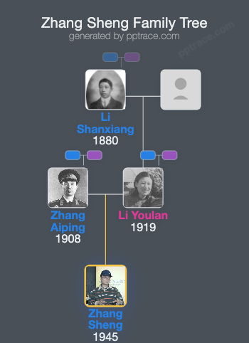 Zhang Sheng family tree overview