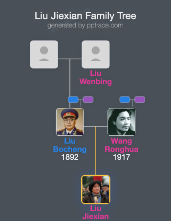 Liu Jiexian family tree overview