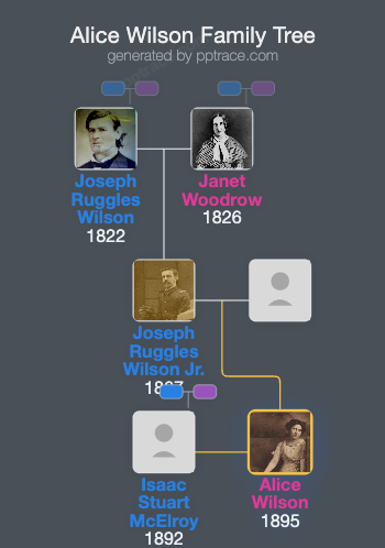 Alice Wilson family tree overview