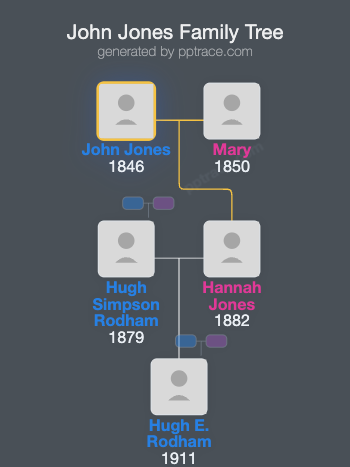 John Jones family tree overview