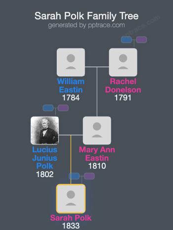 Sarah Polk family tree overview