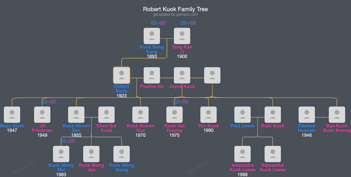Robert Kuok family tree overview