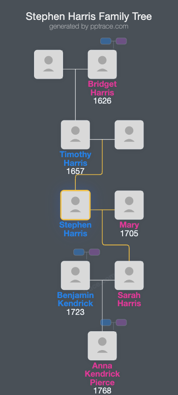Stephen Harris family tree overview