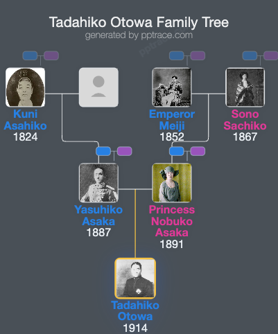 Tadahiko Otowa family tree overview