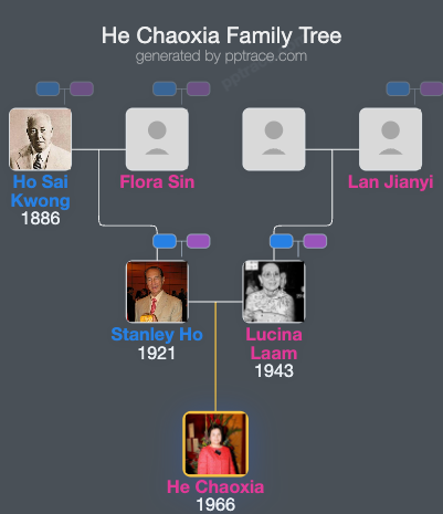 He Chaoxia family tree overview
