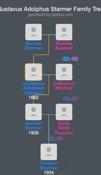Gustavus Adolphus Starmer family tree overview