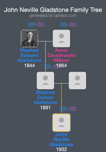 John Neville Gladstone family tree overview