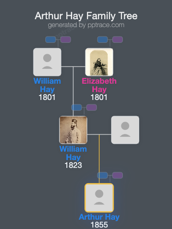 Arthur Hay family tree overview